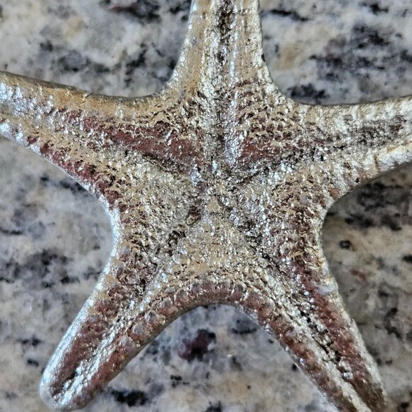 REGINA ANDREW MODERN SILVER STARFISH COASTAL BEACH VASE FILLER HOME TABLE DECOR - Picture 7 of 7